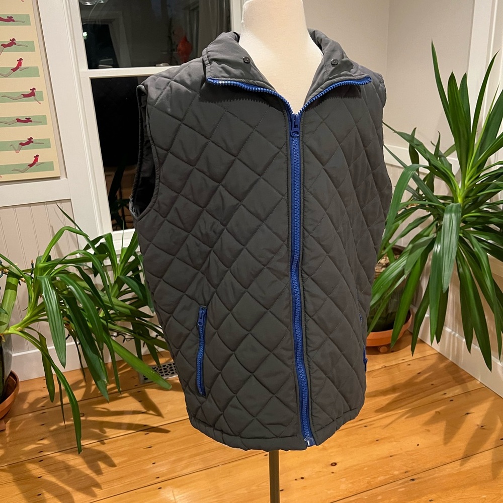 Topman quilted vest with removable hood